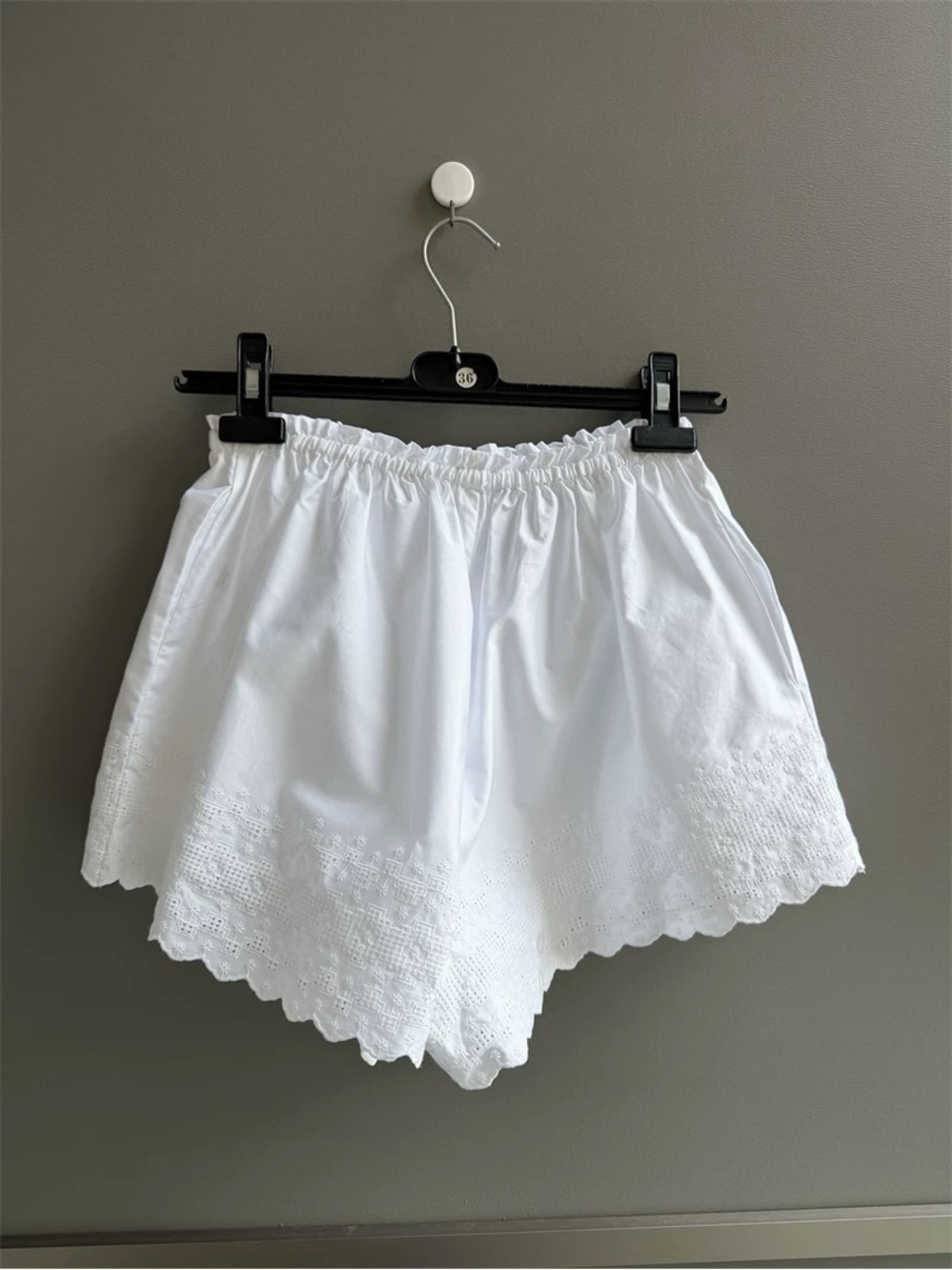 Women’s White Eyelet Skort - Lightweight Summer Shorts - Picture 8 of 8